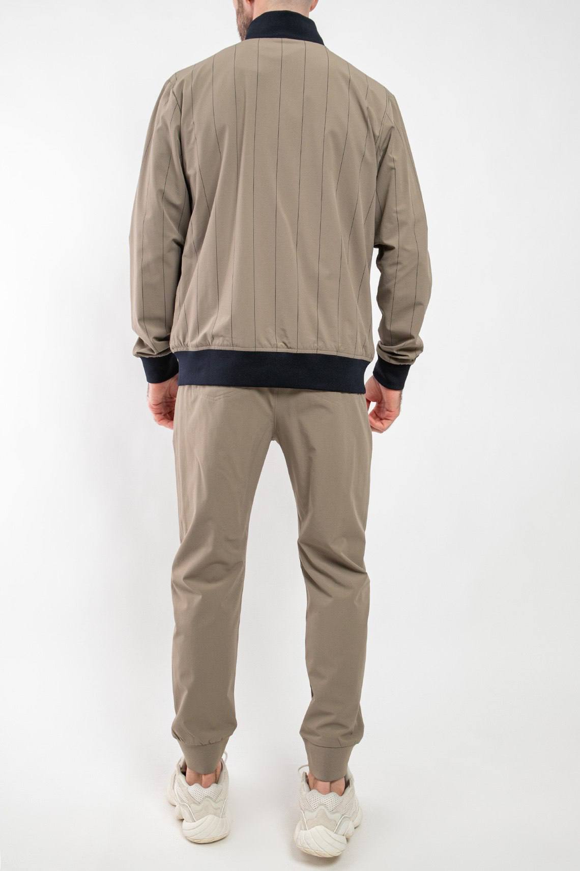 Bomber zippé coloris taupe - Brunello Cucinelli