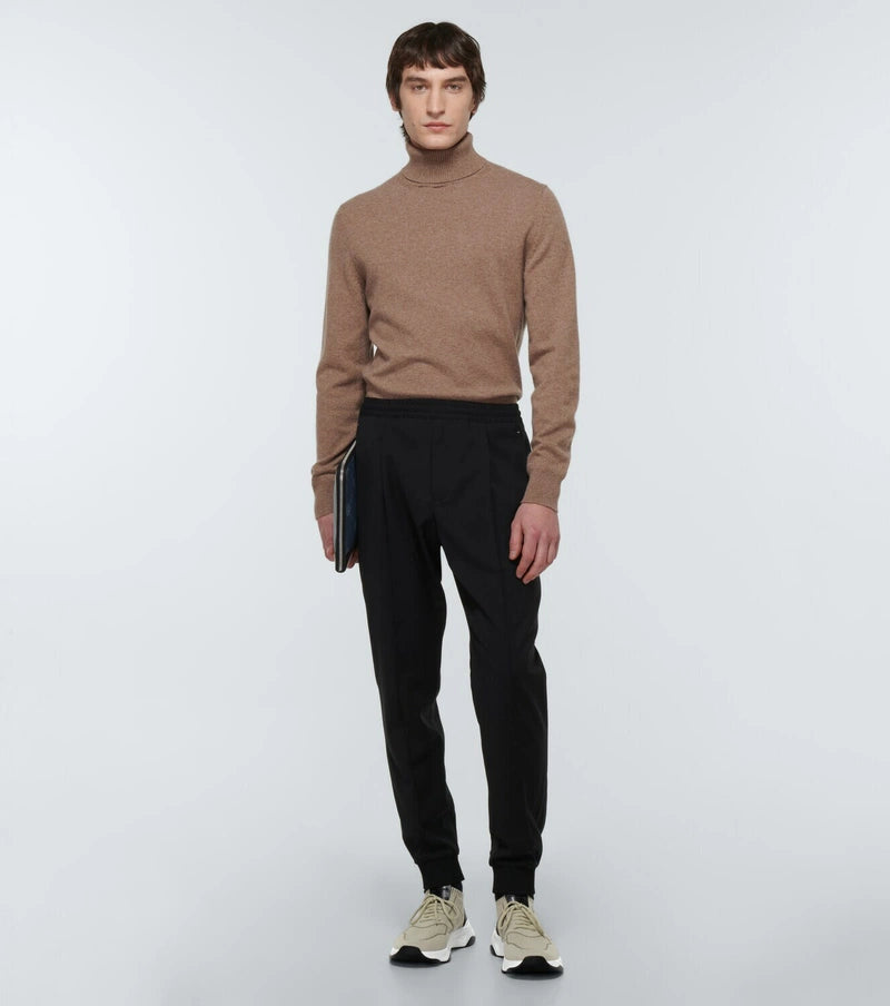 Berluti Shadow knitted and leather sneakers