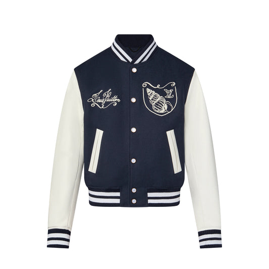 VESTE UNIVERSITAIRE LOUIS VUITTON EN BLEU/BLANC