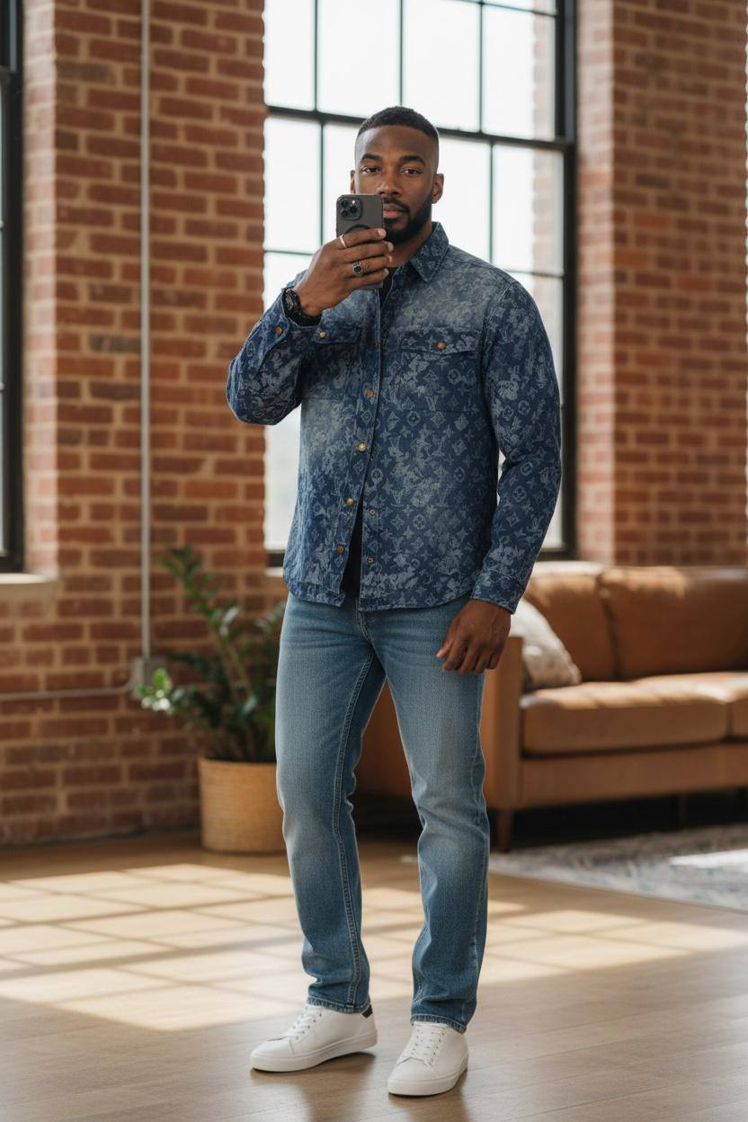 Louis Vuitton Chemise en jean