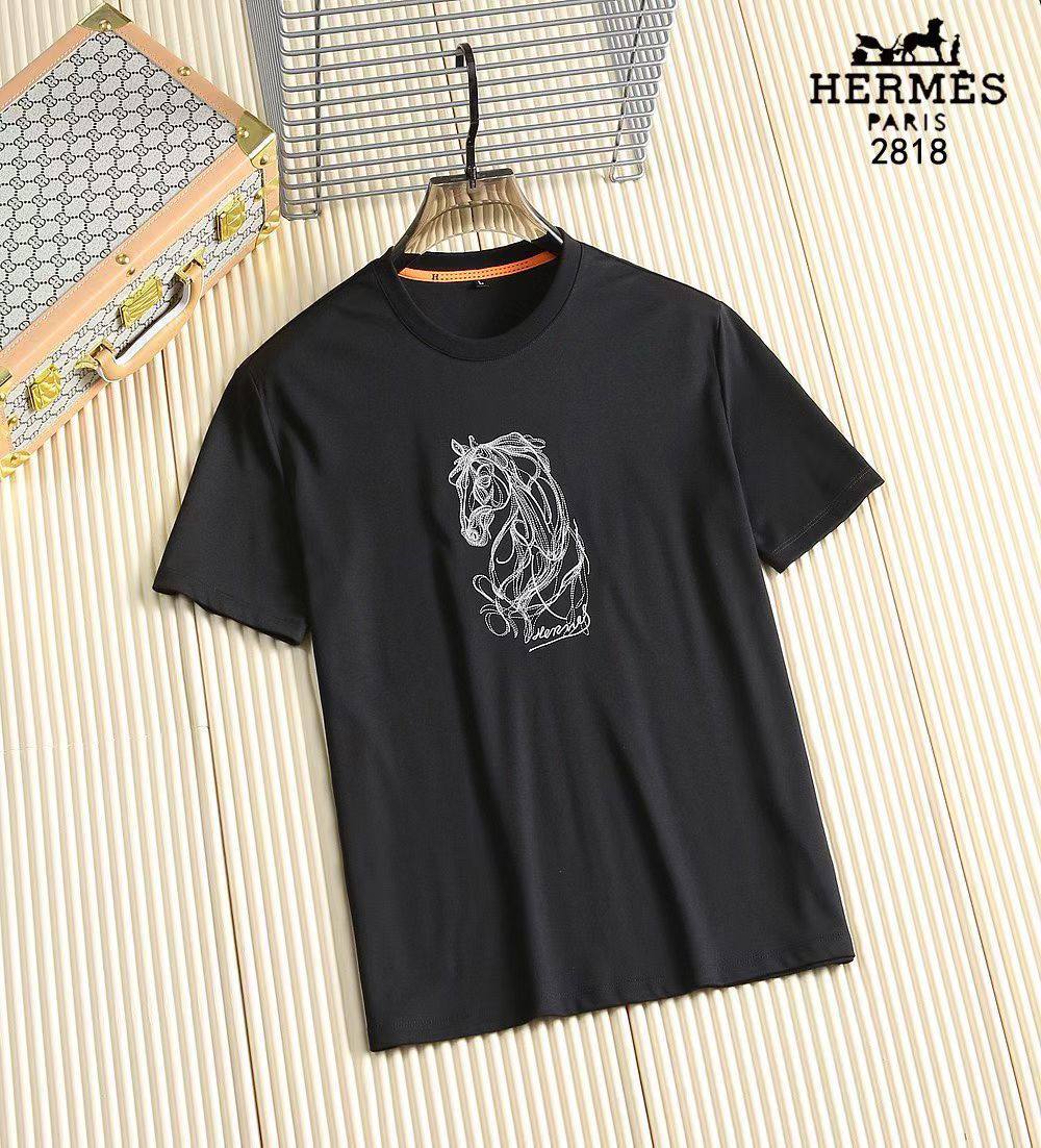 t-shirt noir Hermes
