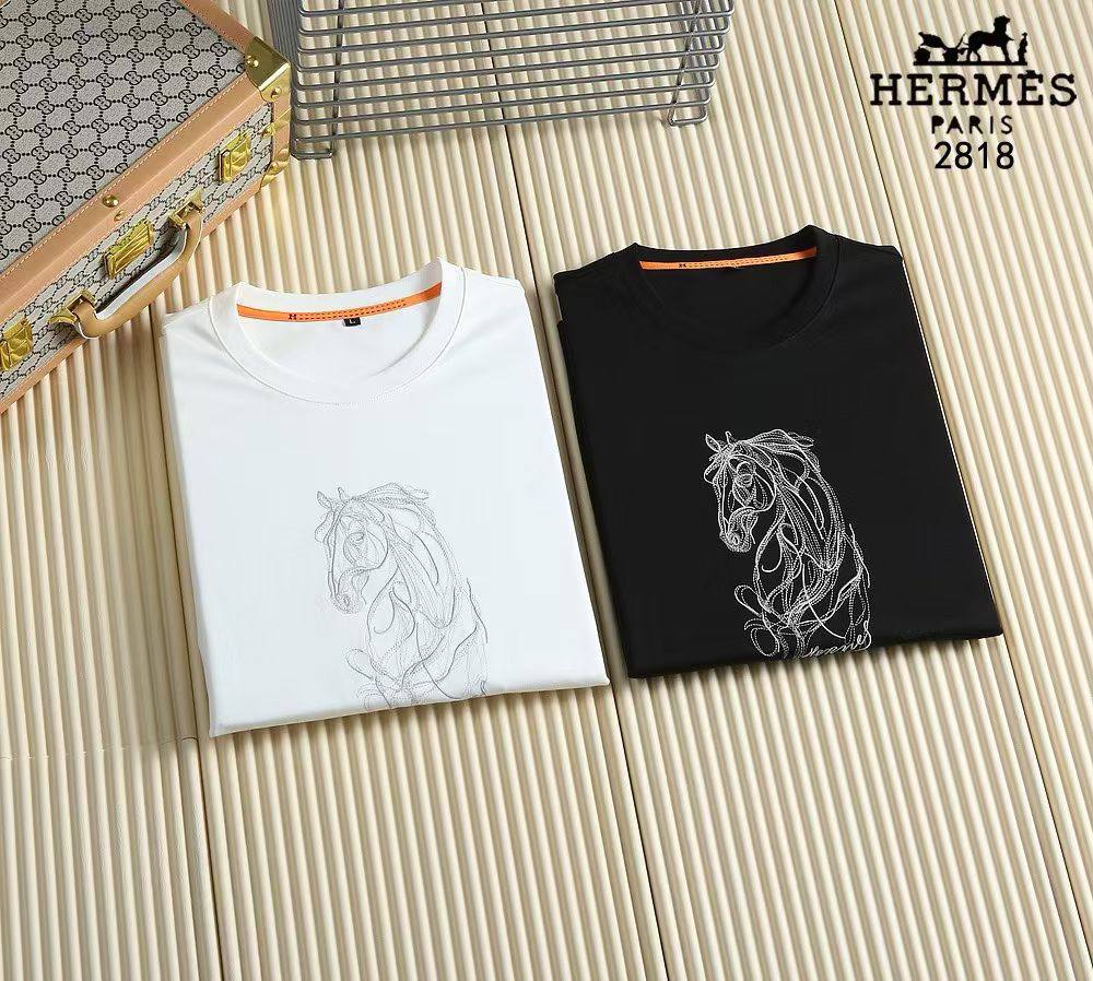 t-shirt noir Hermes