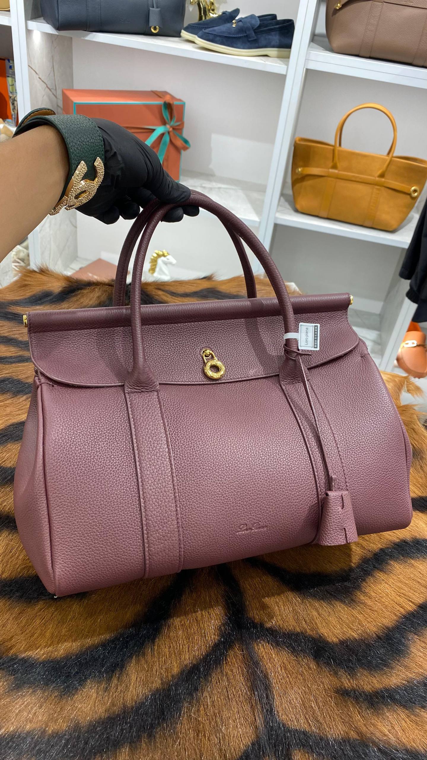 Ghiera Shopper Large Cuir de veau