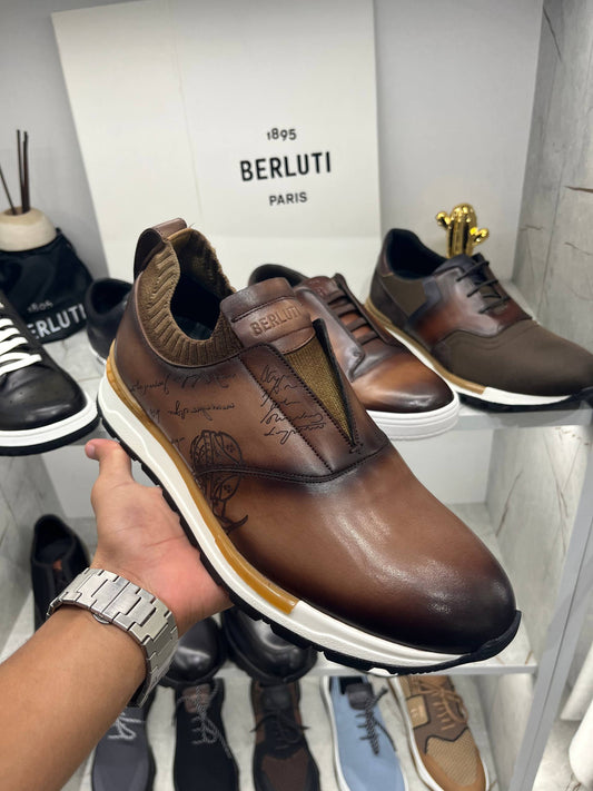 Slip On Sneaker Fast Track En Cuir Et Maille