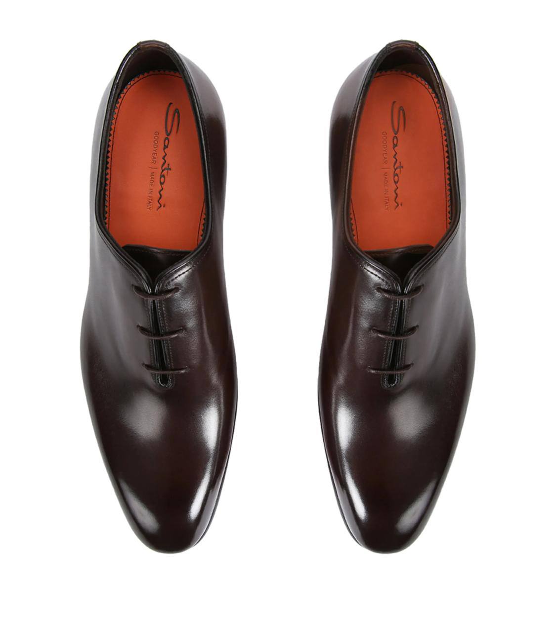 Santoni Leather Carter Oxford Shoes