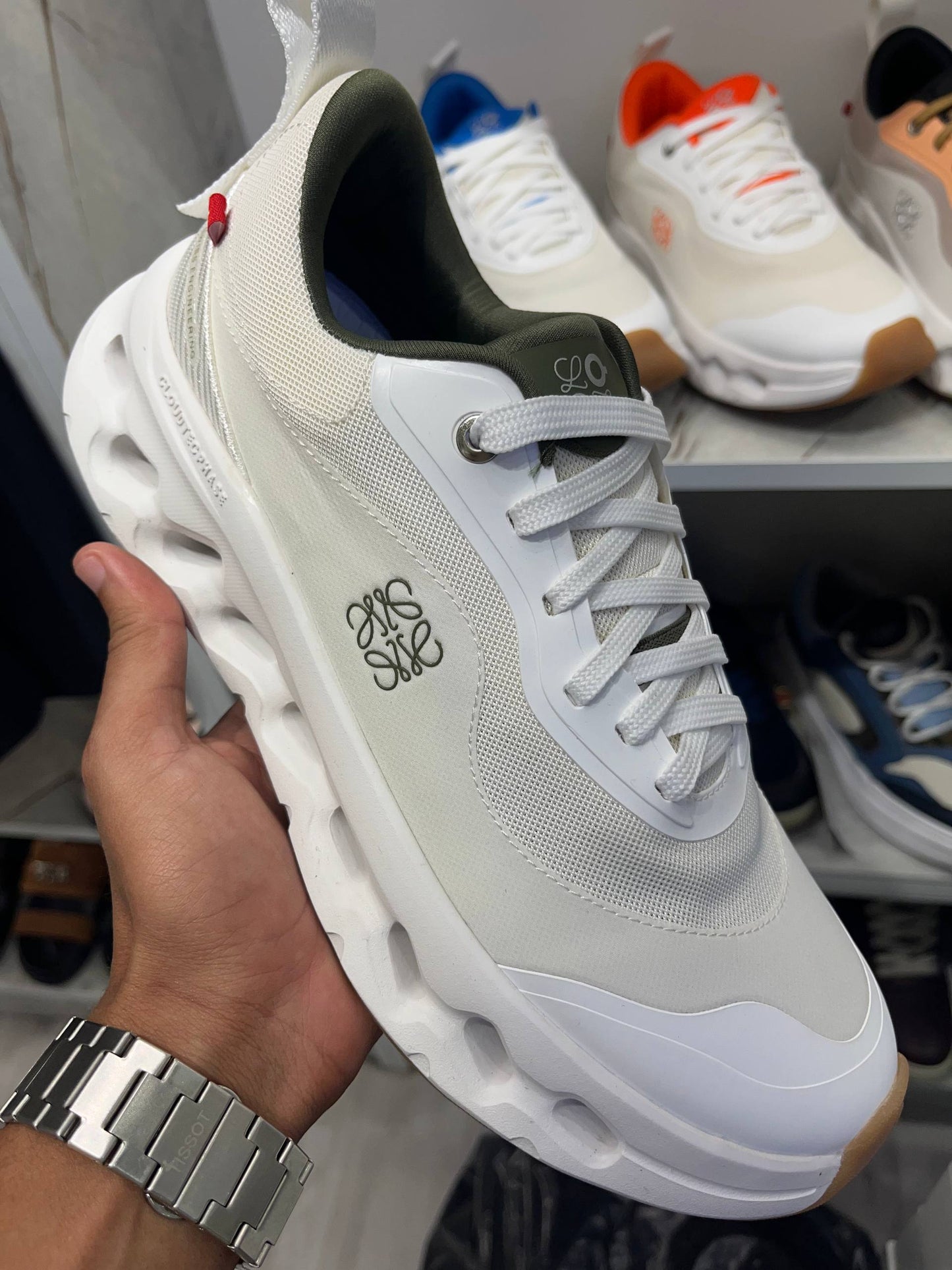 On Running x Loewe baskets Cloudtilt 2 'White/Khaki'