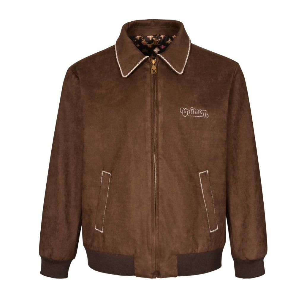 Veste Louis Vuitton Marron Calfskin Bomber