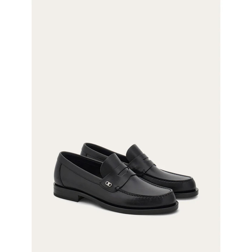 Mocassins Ferragamo - Penny Ornement Gancini - Noir
