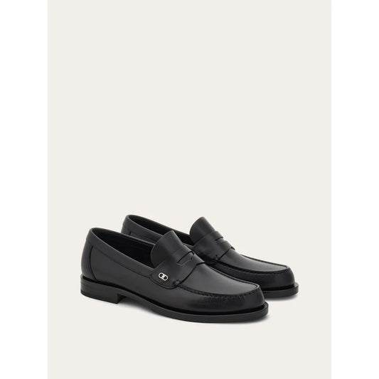 Mocassins Ferragamo - Penny Ornement Gancini - Noir