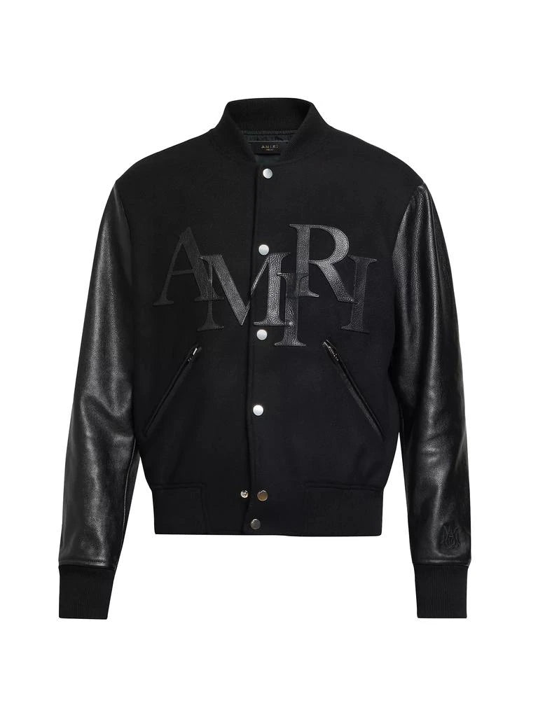 VESTE UNIVERSITAIRE AMIRI A LOGO SUPERPOSE EN NOIR