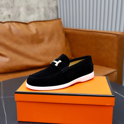 Hermès mocassins noirs