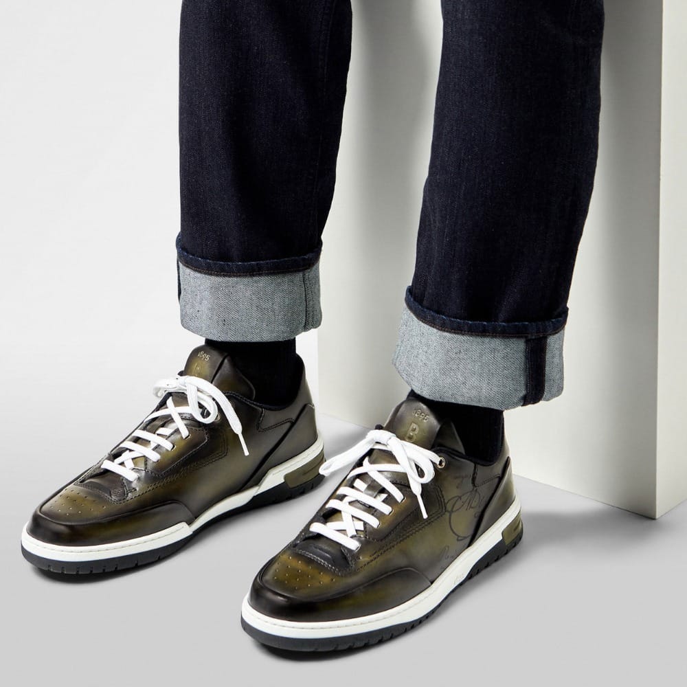 Sneaker Playoff En Cuir De Veau Venezia Scritto