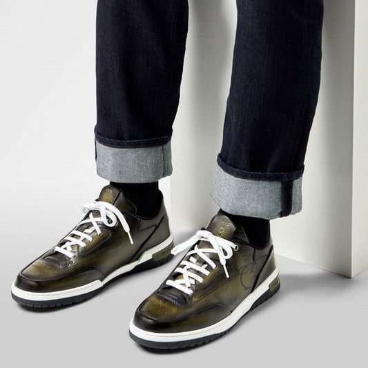 Sneaker Playoff En Cuir De Veau Venezia Scritto