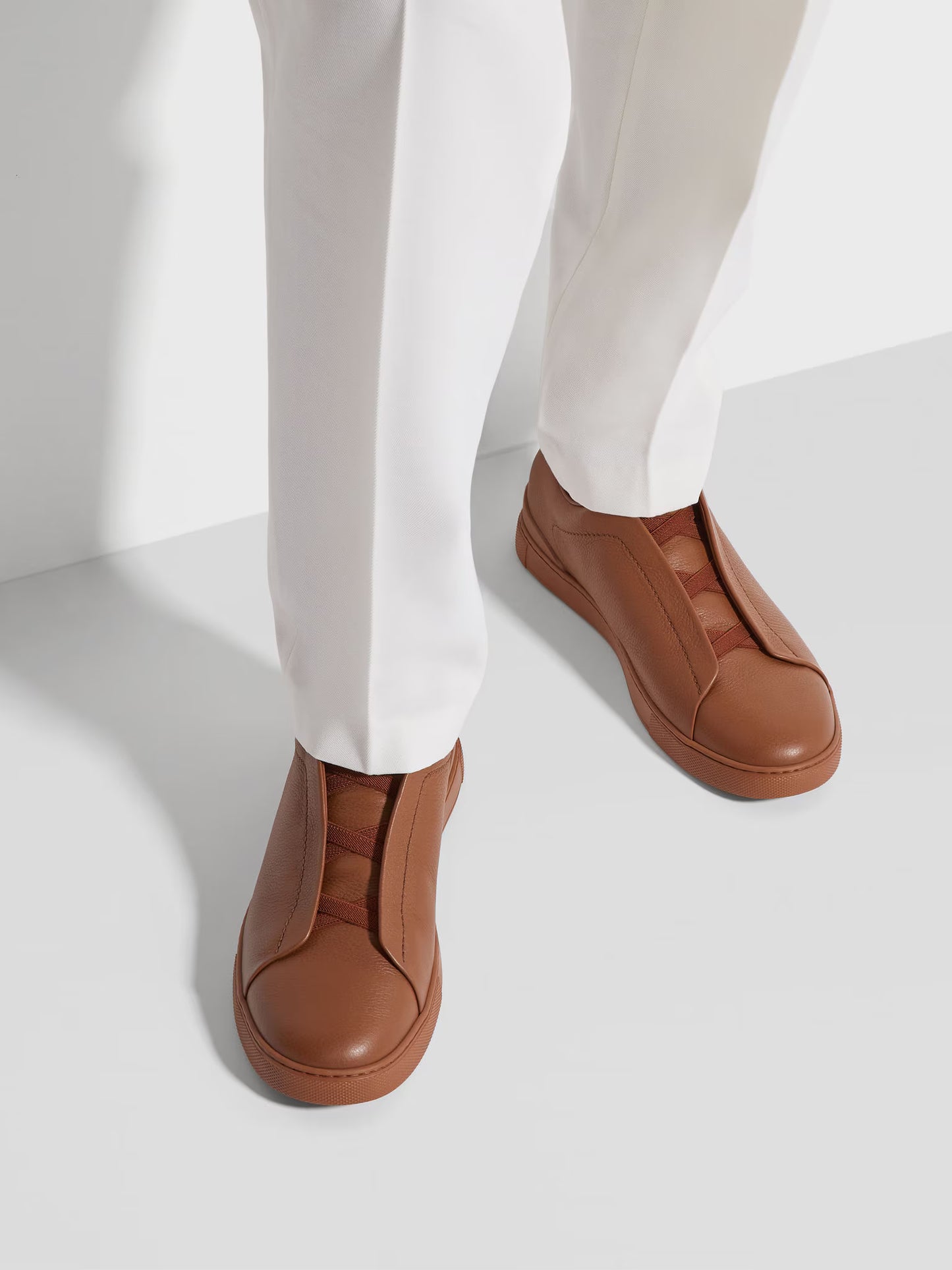 Baskets Triple Stitch™ en Cuir de Cerf Foliage Foncé