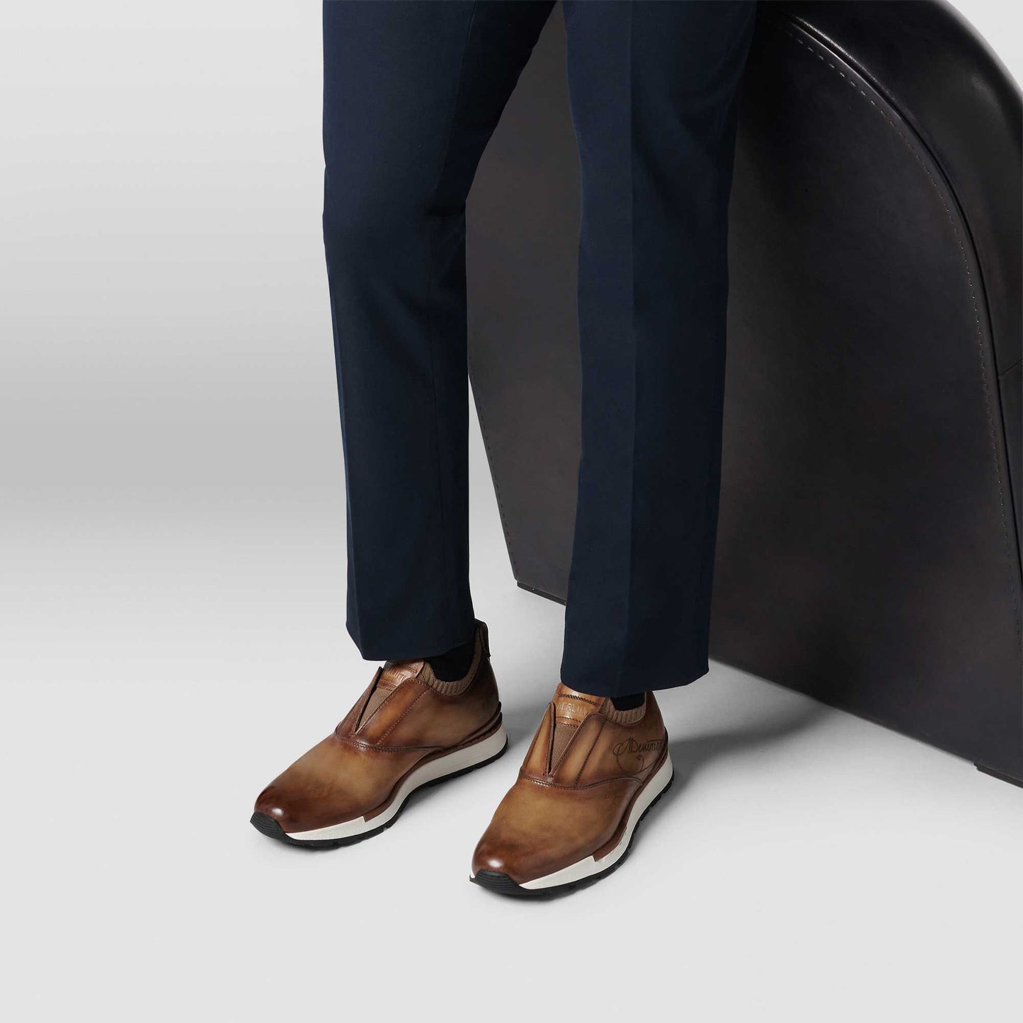 Slip On Sneaker Fast Track En Cuir Et Maille