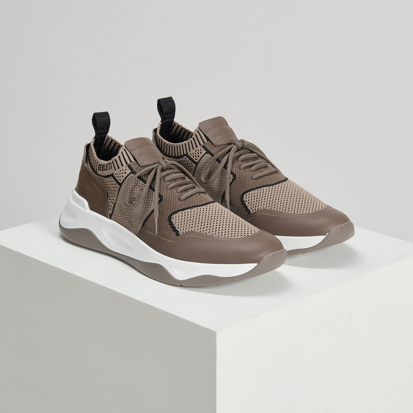 Shadow Rubber Coated Knit And Calf Leather Sneaker KD 450