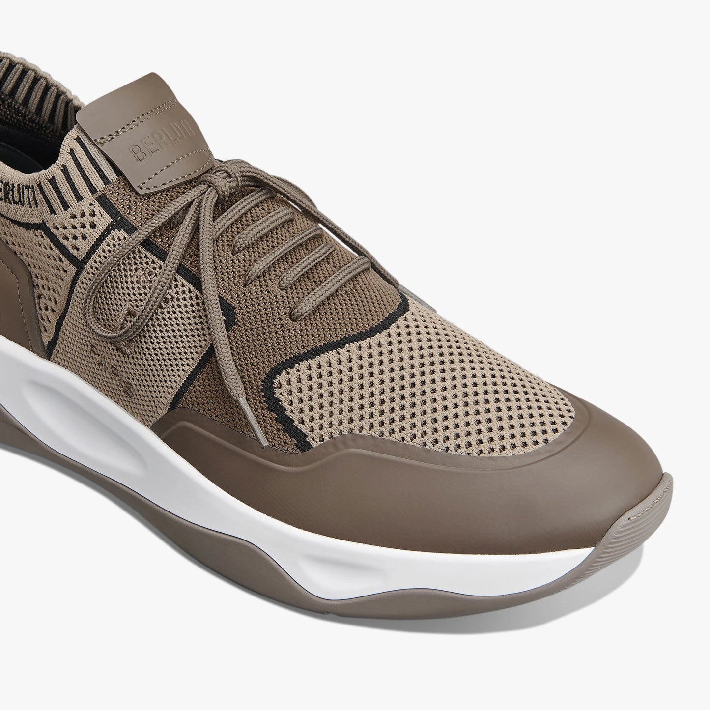 Shadow Rubber Coated Knit And Calf Leather Sneaker KD 450