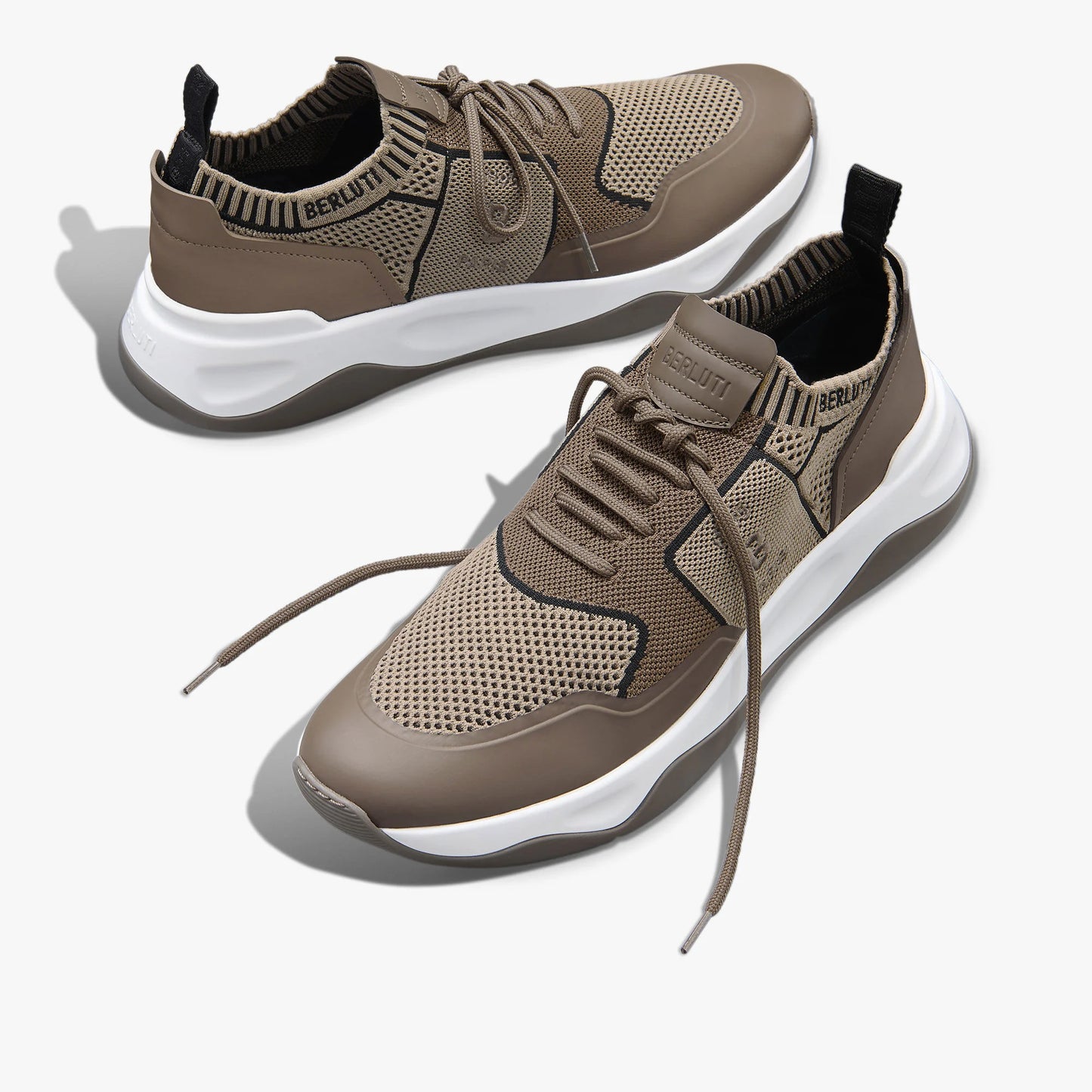 Shadow Rubber Coated Knit And Calf Leather Sneaker KD 450