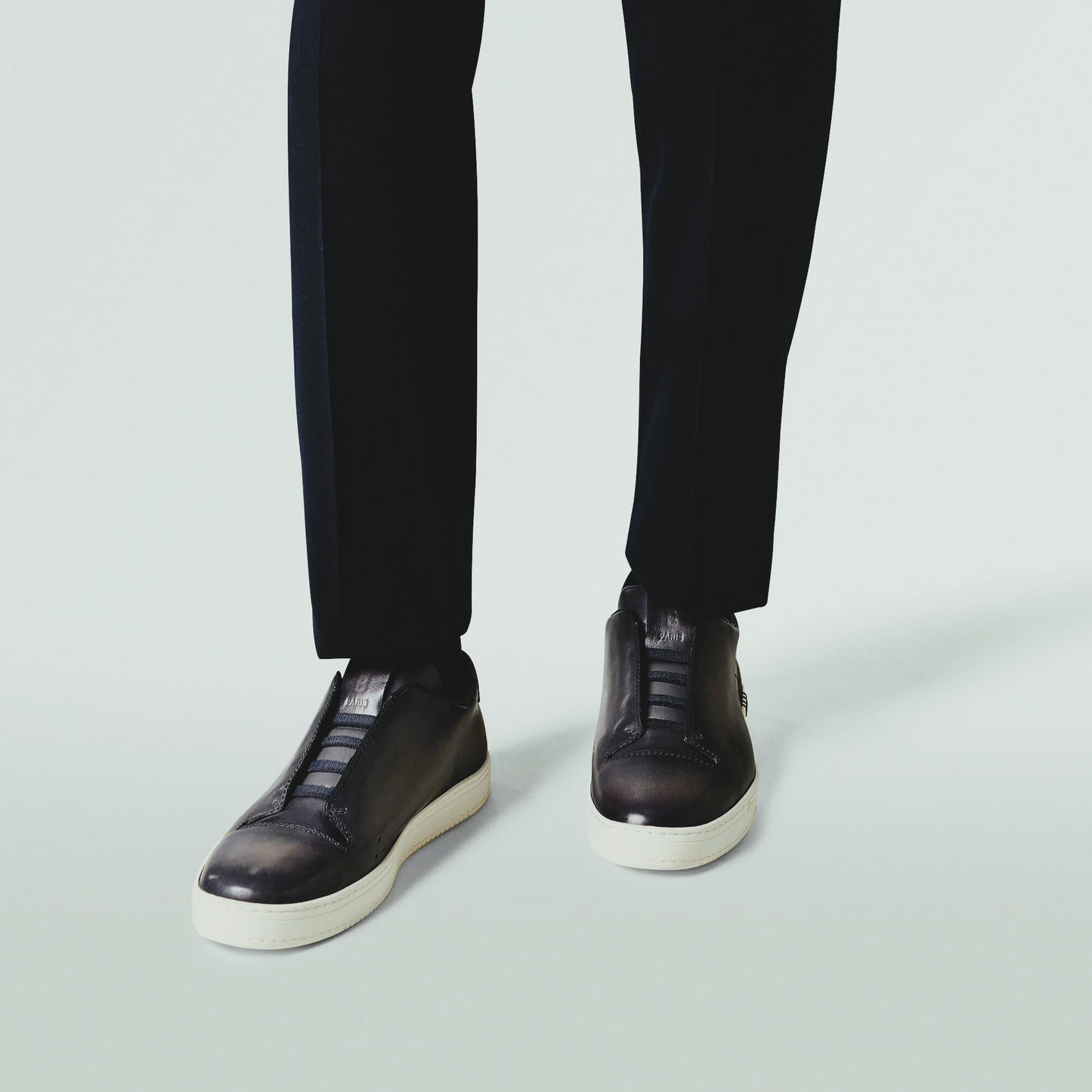 SNEAKER BERLUTI PLAYTIME EN CUIR DE VEAU VENEZIA SCRITTO EN NOIR