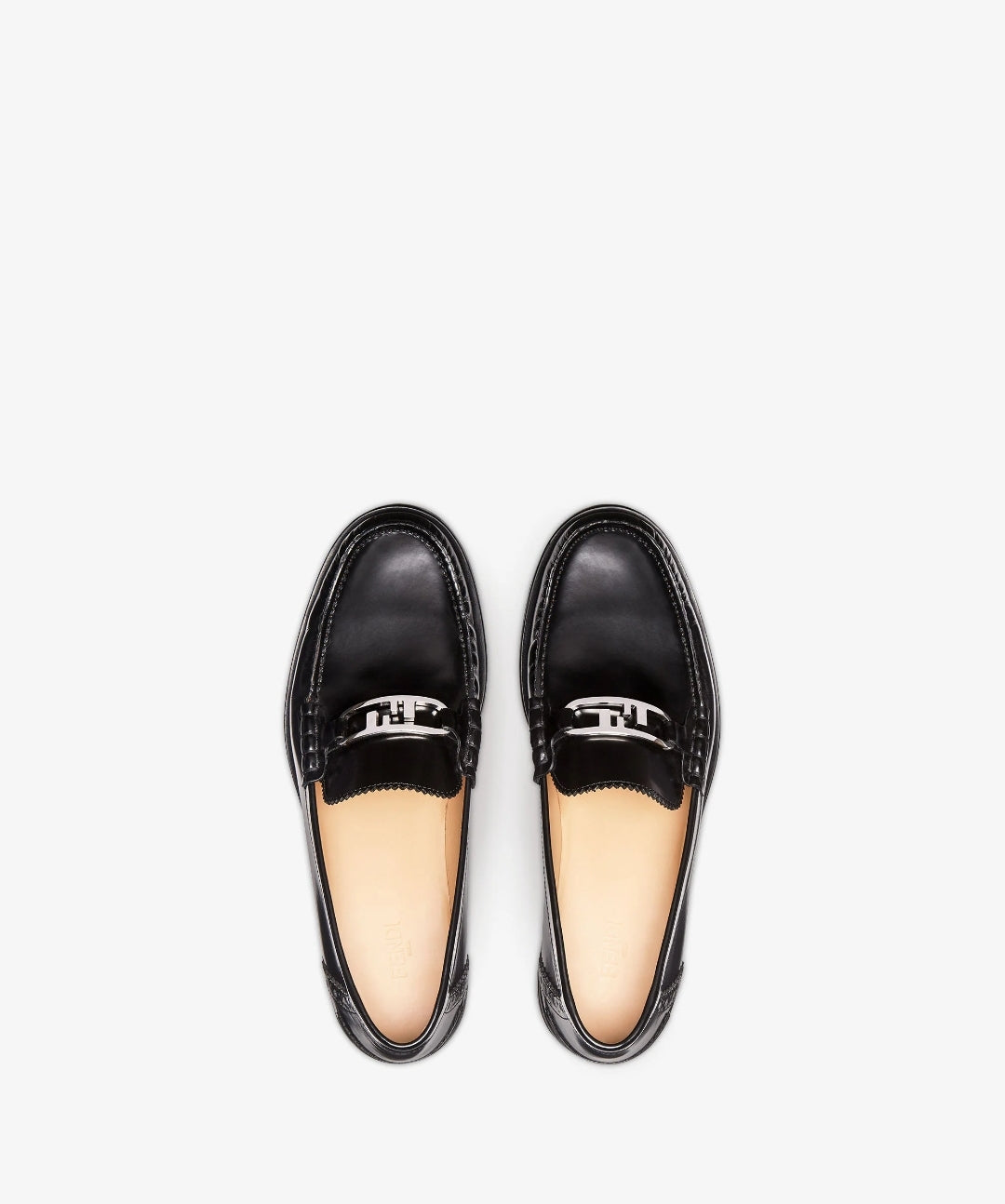 Mocassins Fendi O’Lock en cuir noir