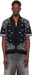 AMIRI Black Bandana Polo