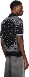 AMIRI Black Bandana Polo