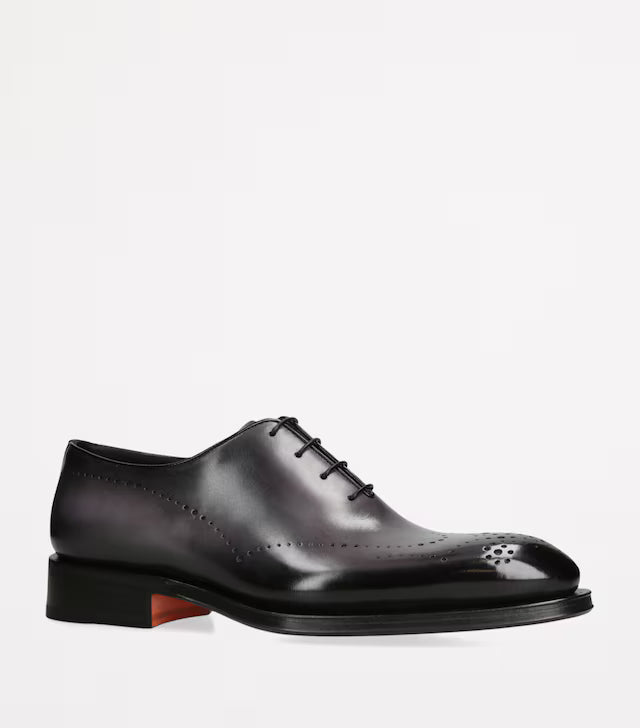 Santoni Leather Wholecut Carter Oxford Shoes