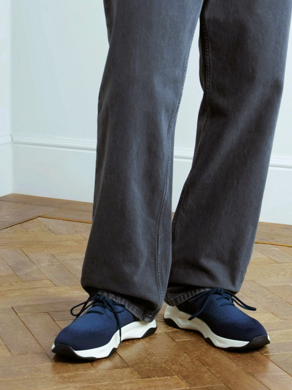 SNEAKERS BERLUTI PLAYTIME EN CUIR EN BLEU MARINE