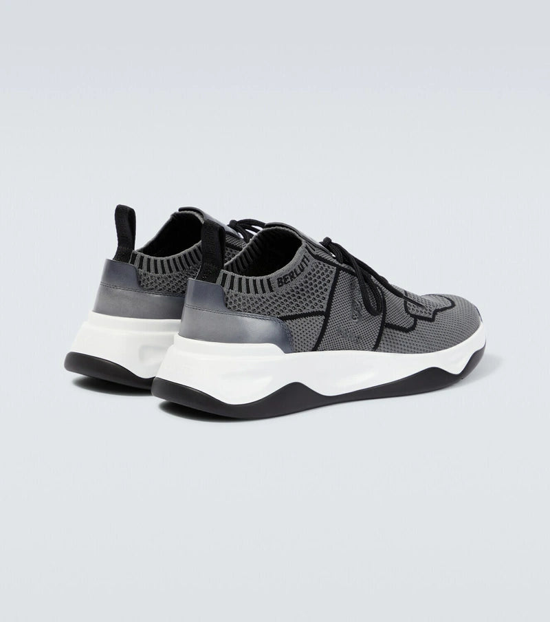Berluti Shadow knitted and leather sneakers