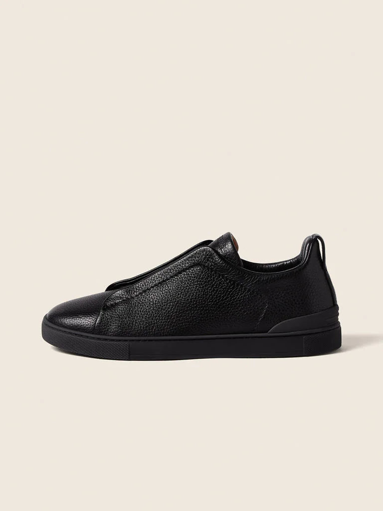Baskets Triple Stitch™ en Cuir de Cerf Noires