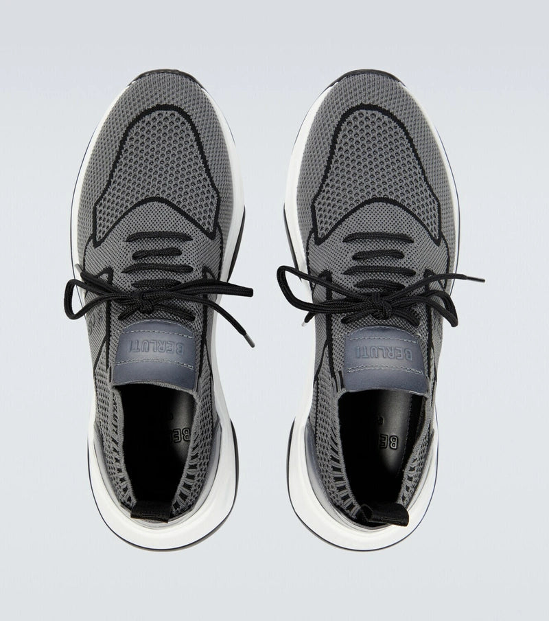 Berluti Shadow knitted and leather sneakers