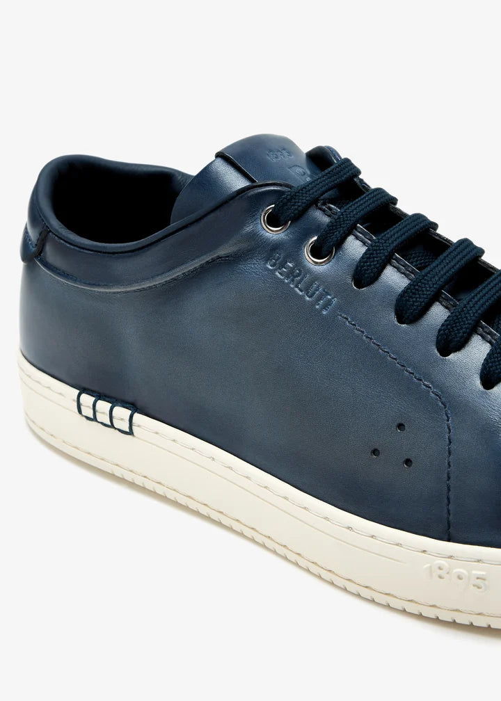 SNEAKERS BERLUTI PLAYTIME EN CUIR EN BLEU MARINE